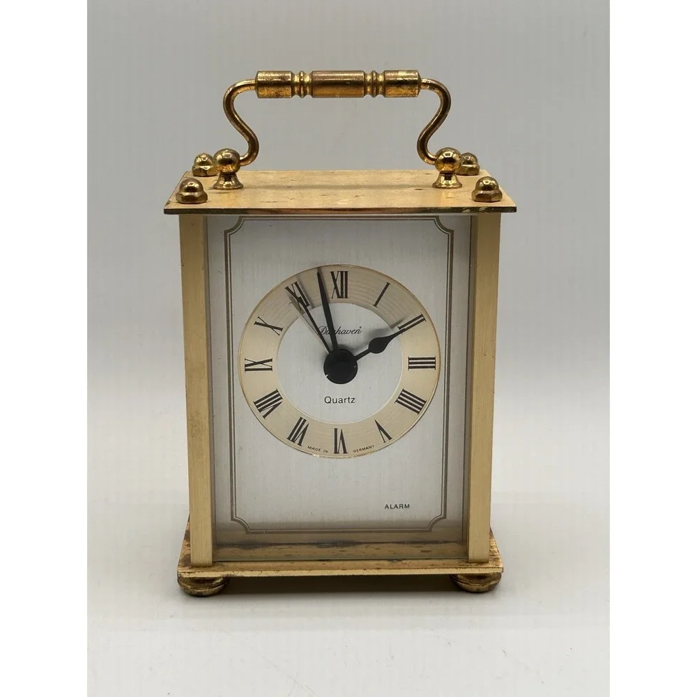 Vintage Dunhaven Quartz Alarm Clock Gemany Size 4